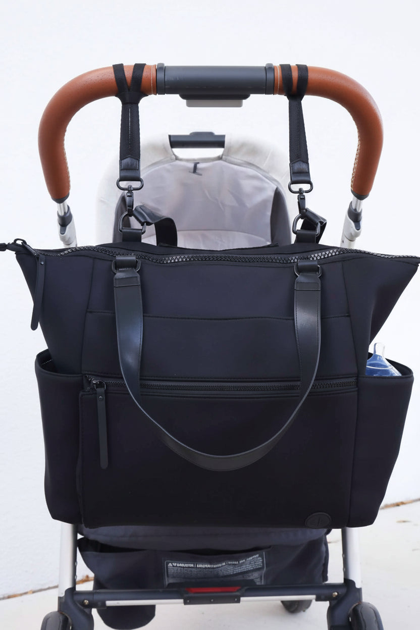 Lane Convertible Diaper Bag Tote | Black