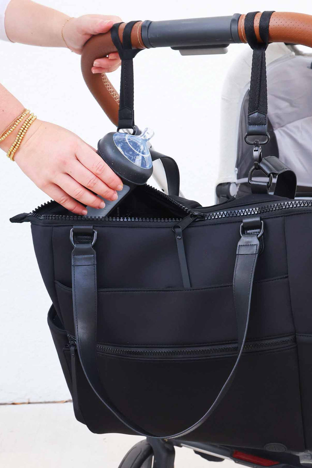 Lane Convertible Diaper Bag Tote | Black