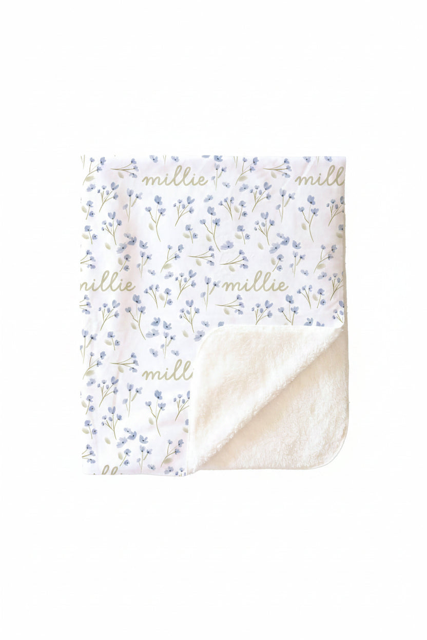 Blake's Blooms Personalized Kids Blanket