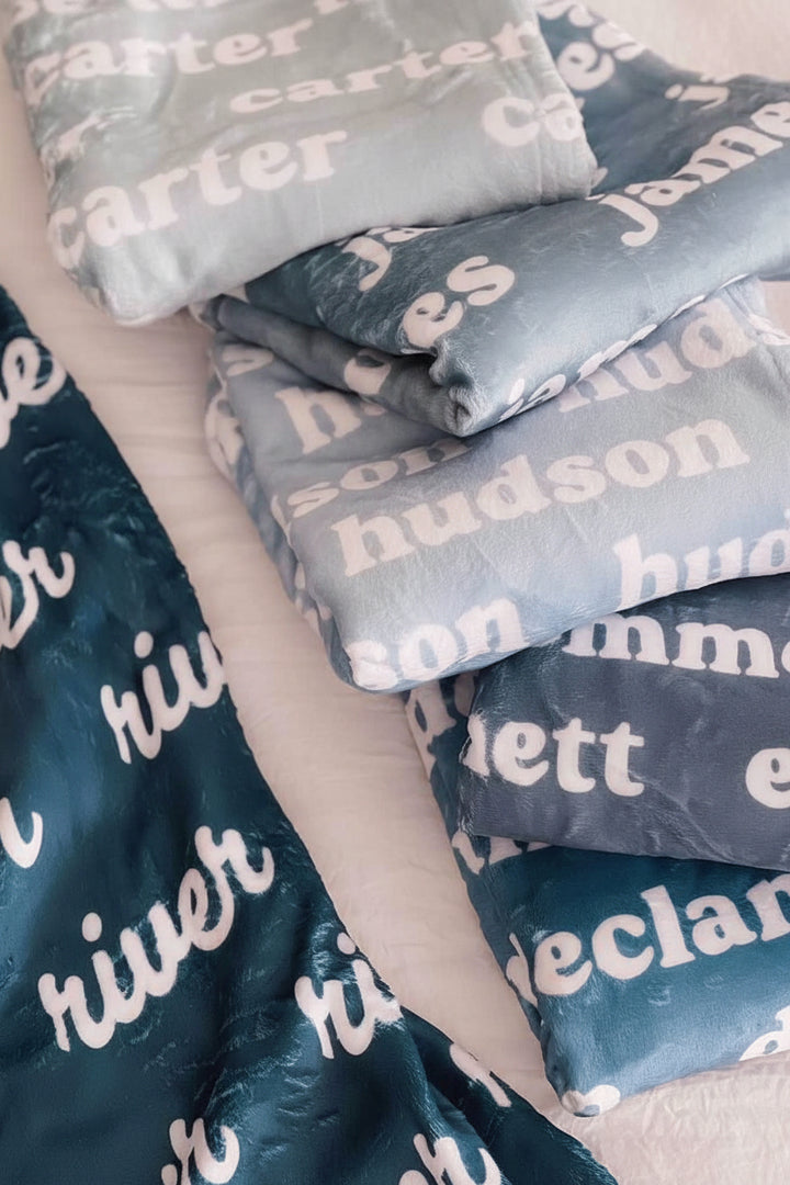 baby blues personalized color blanket