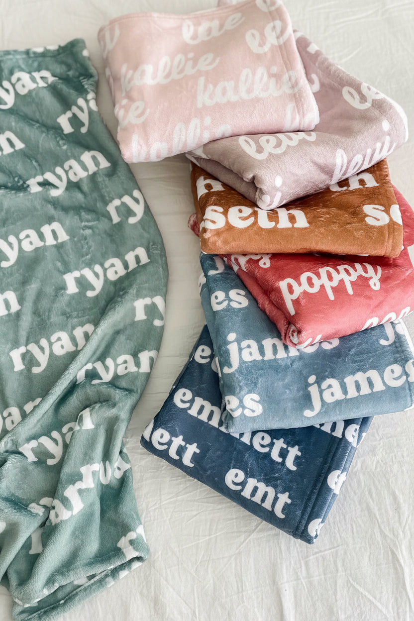 light pink personalized color blanket