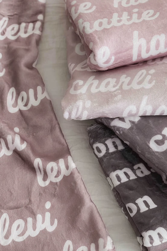 pastel neutral personalized color blanket