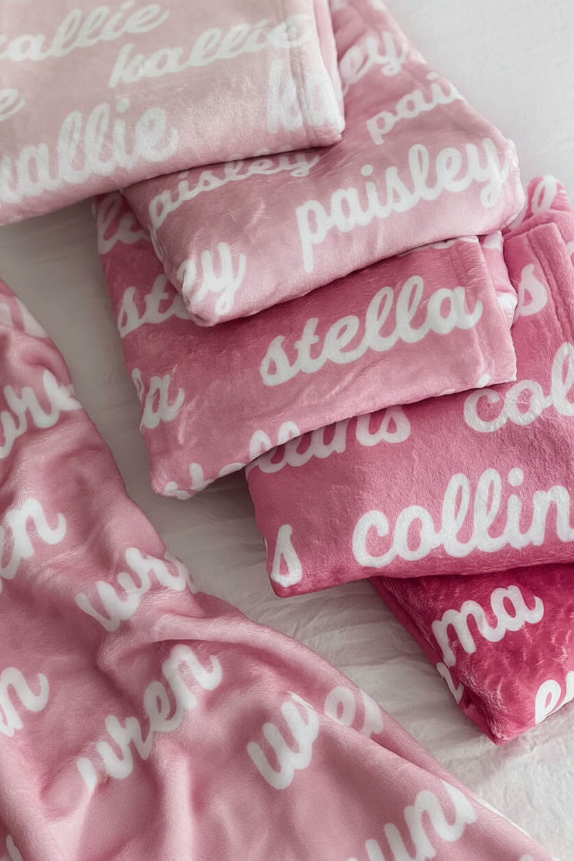 Perfectly Pink Personalized Color Blanket