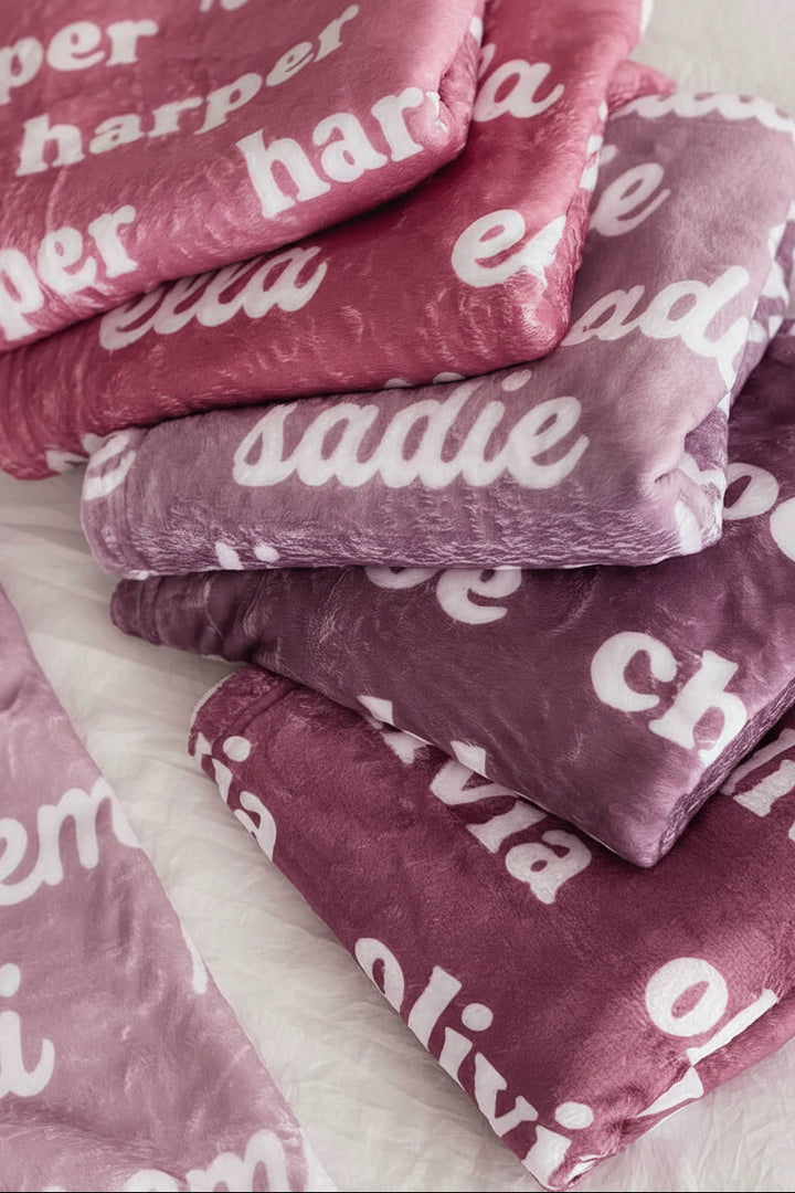violet tones personalized color blanket 