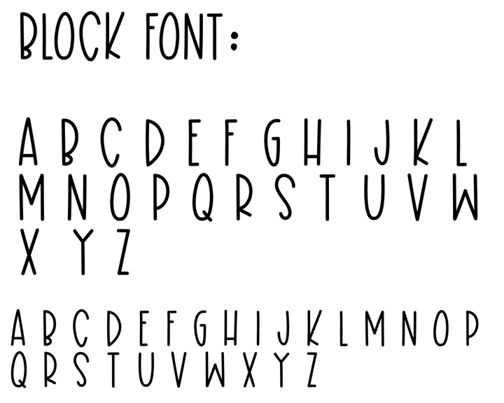 block font personalized blankets