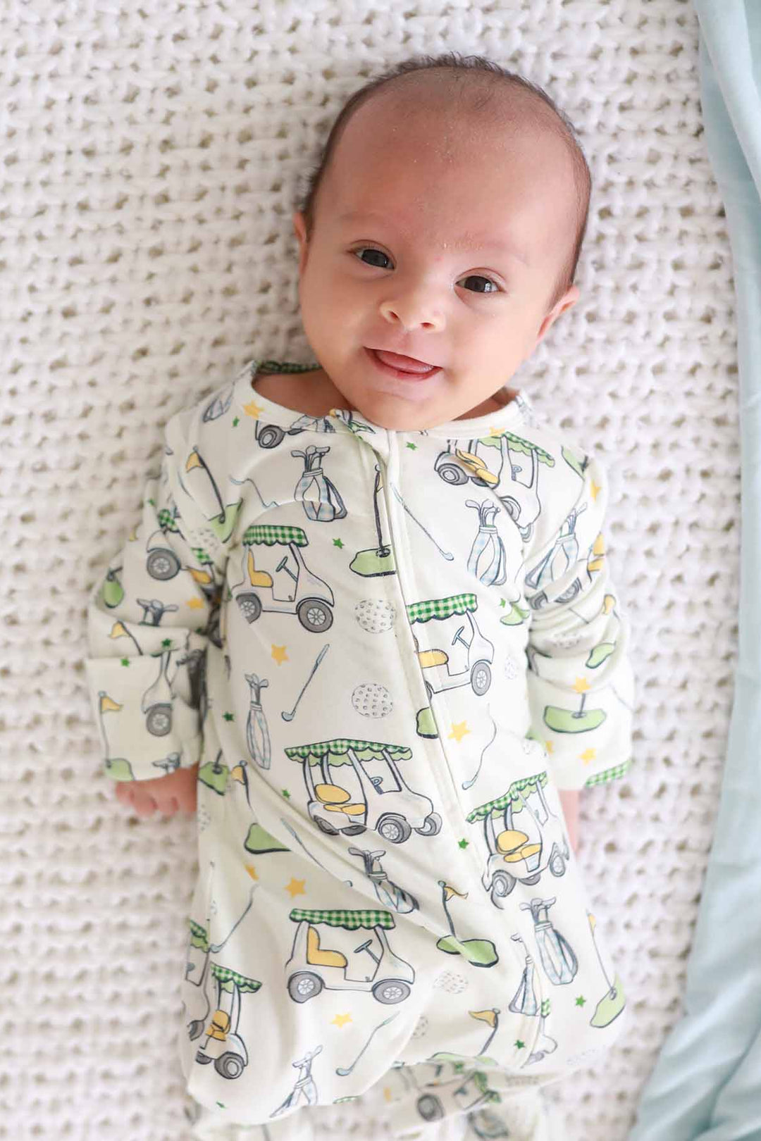 golf zipper footie for babies 