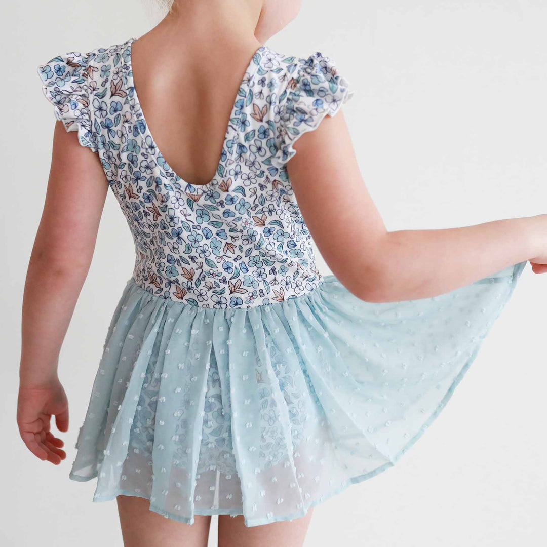 swiss dot leotard ballerina blossoms 