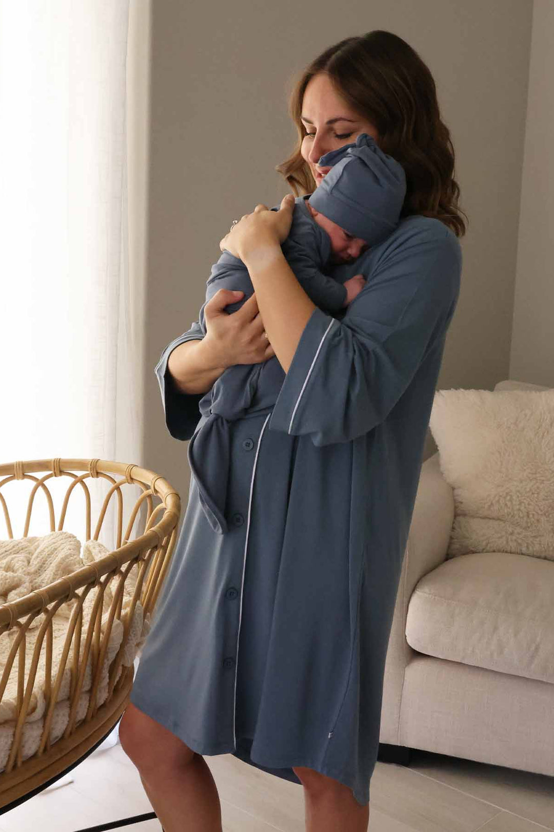 Labor & Delivery Nightgown | Dusty Blue