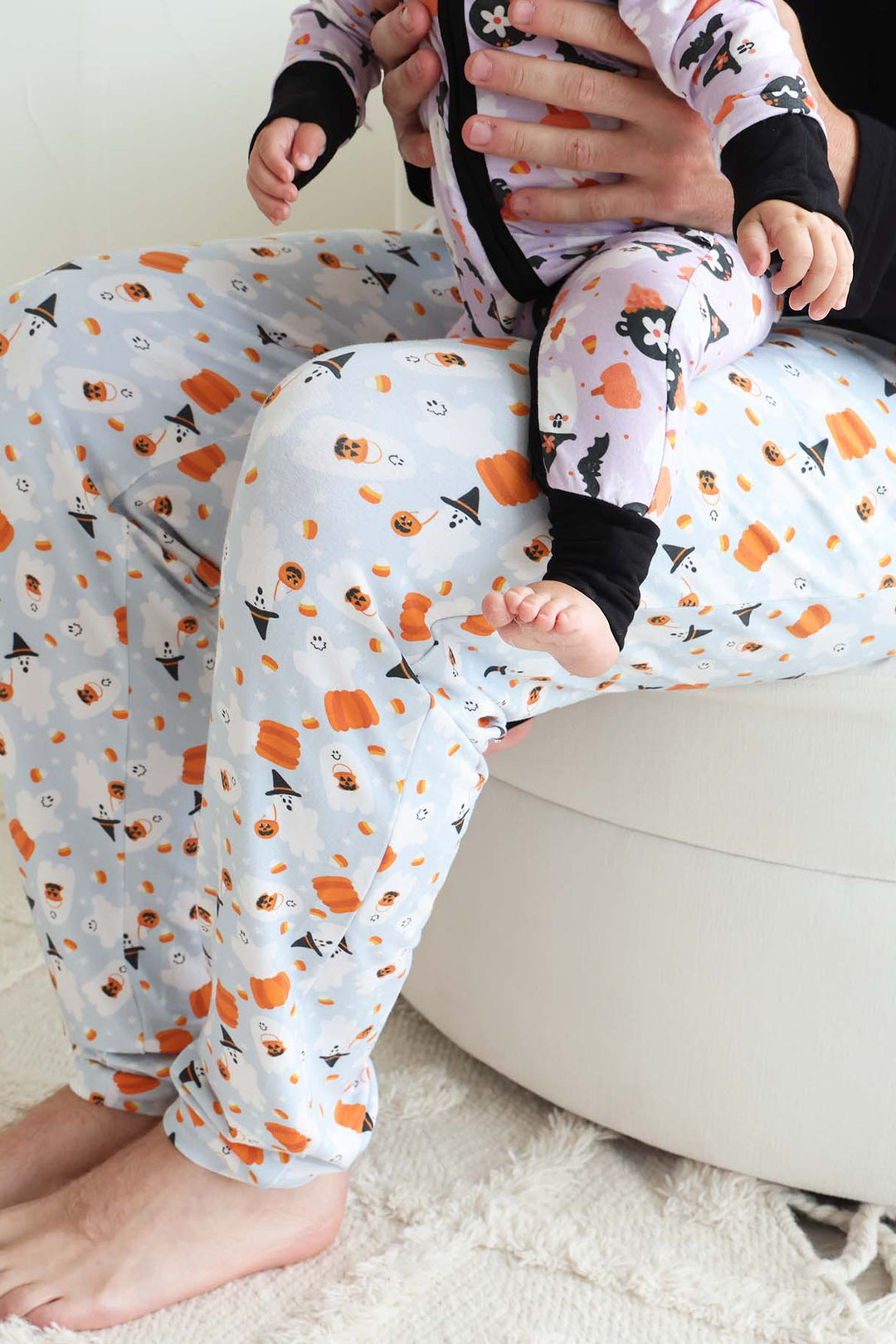 men's jogger pajamas pants blue halloween themed 