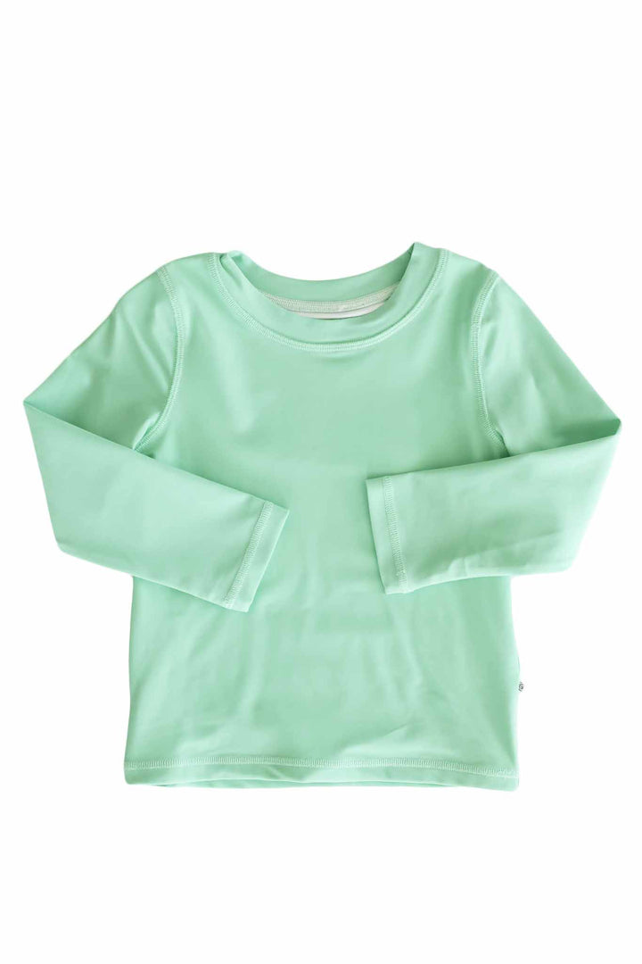 lime green long sleeve rash guard shirt for boys 