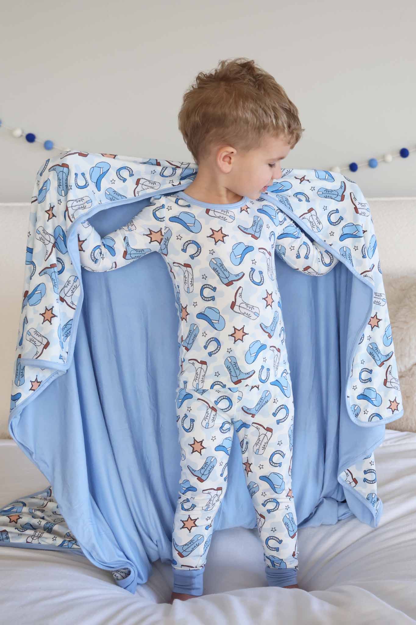 Two-Piece Pajama Set | Rodeo Dreams Blue