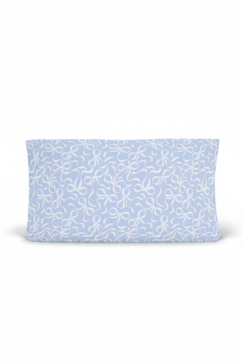 blue-tiful bow changing pad cover 