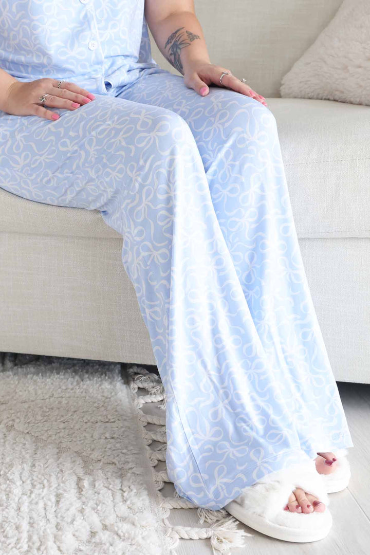 blue-tiful bows flare lounge set mommy and me matching 