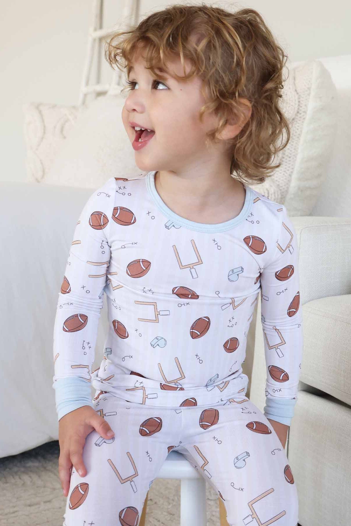 Two-Piece Pajama Set | Tiny Touchdowns