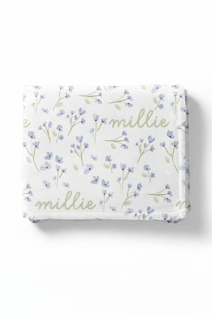 blake's blooms personalized kids blanket 