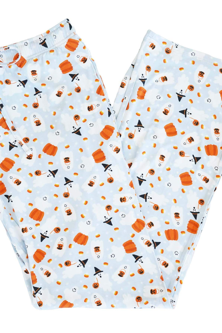 blue halloween unisex pajama lounge pants