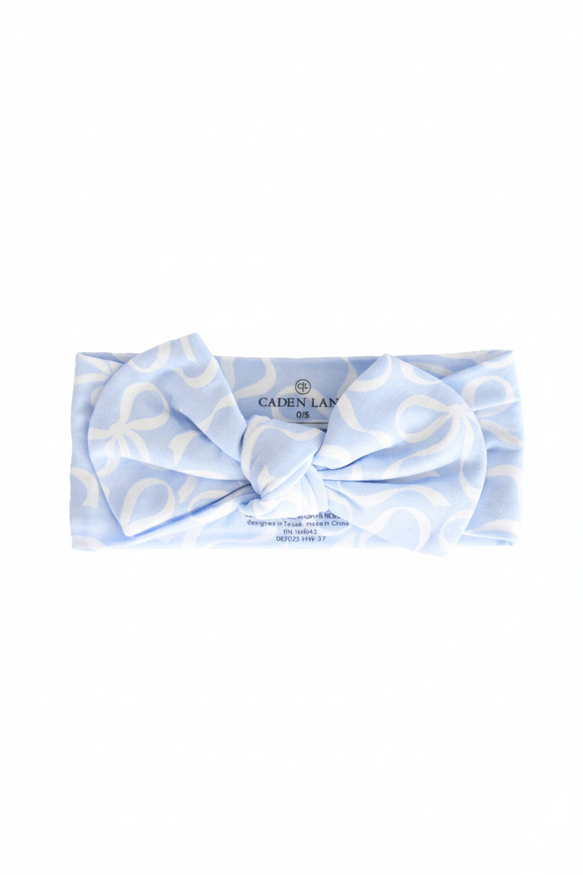 Blue-tiful Bows Knit Large Bow Headwrap