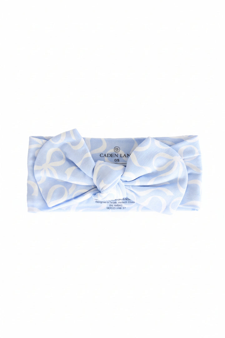 blue-tiful bows knit large bow headwrap