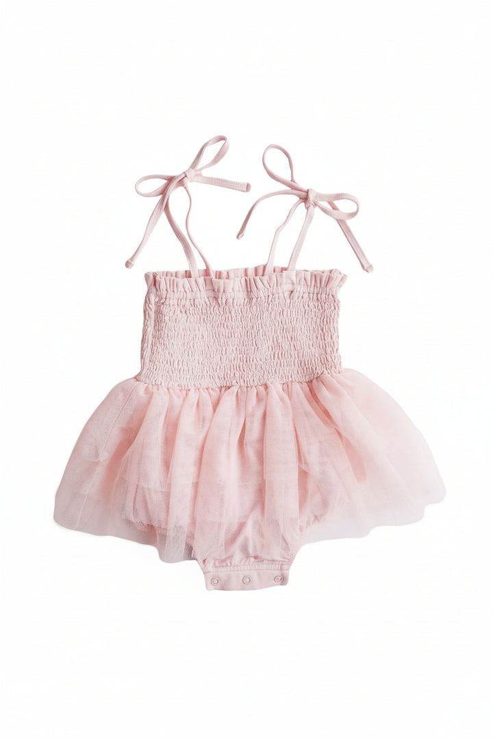 blush smocked tutu bodysuit 