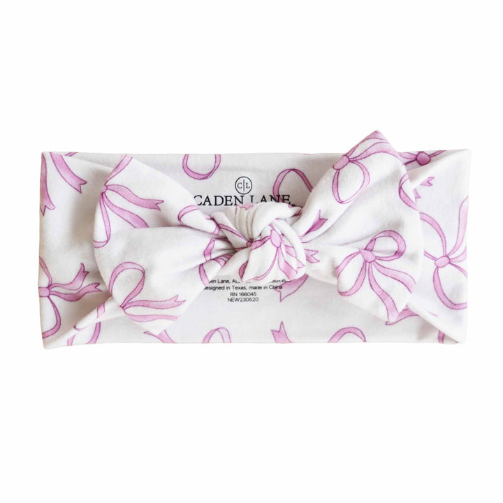 blushing bows knit large bow headwrap 