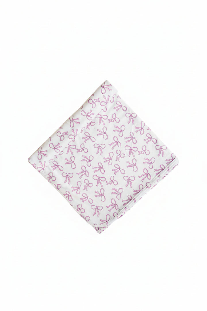blushing bows oversized swaddle blanket 