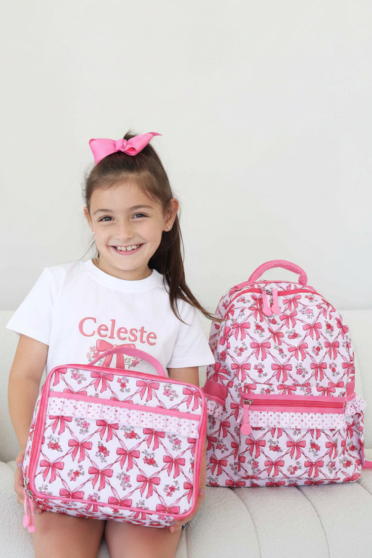 bow besties matching backpack and lunchbox back to school 