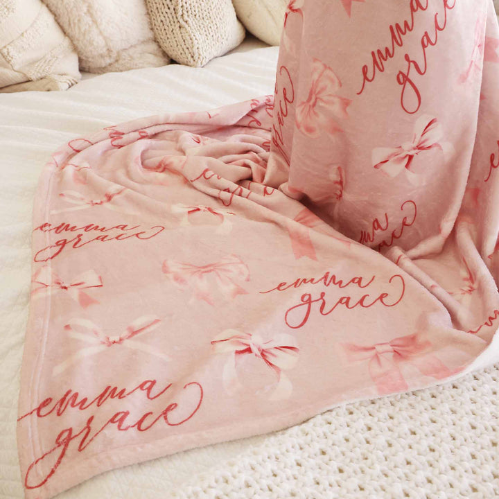 ballerina bow blanket for kids 