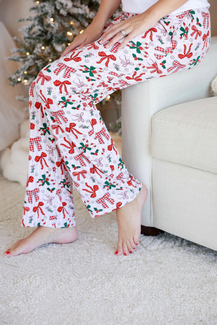 bow what fun unisex flare lounge pants 