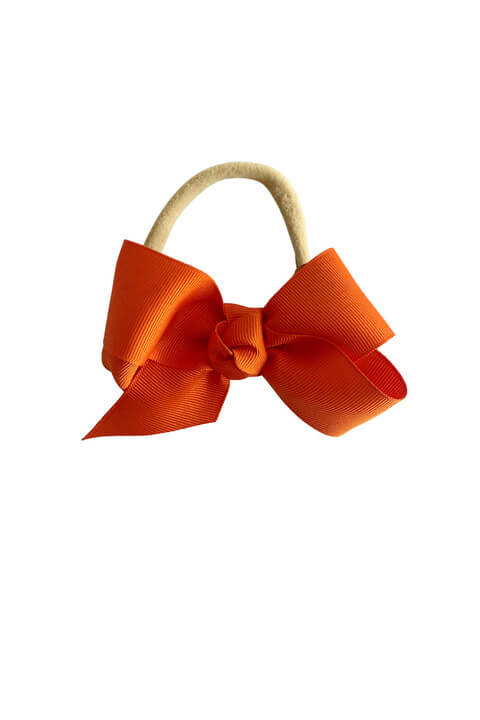 Halloween Ribbon Bow Headband | Pumpkin Orange
