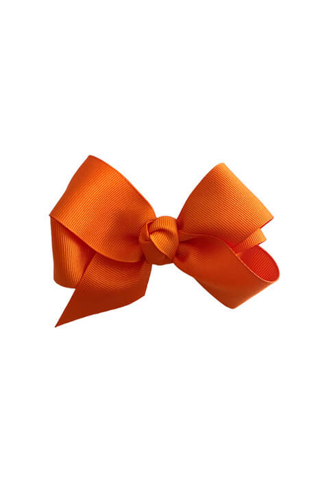Large Halloween Ribbon Bow With Clip | Pumpkin Orange
