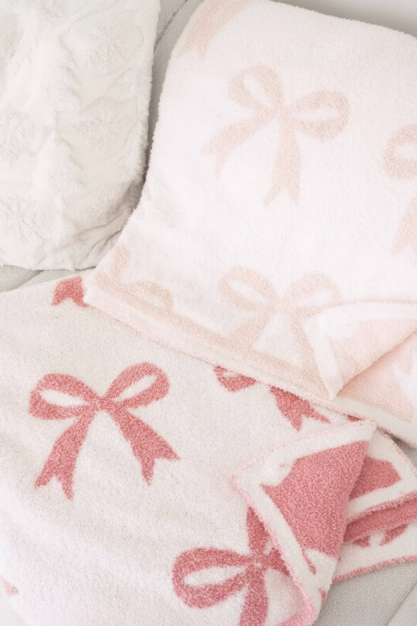 cuddlelane luxe blankets with bows