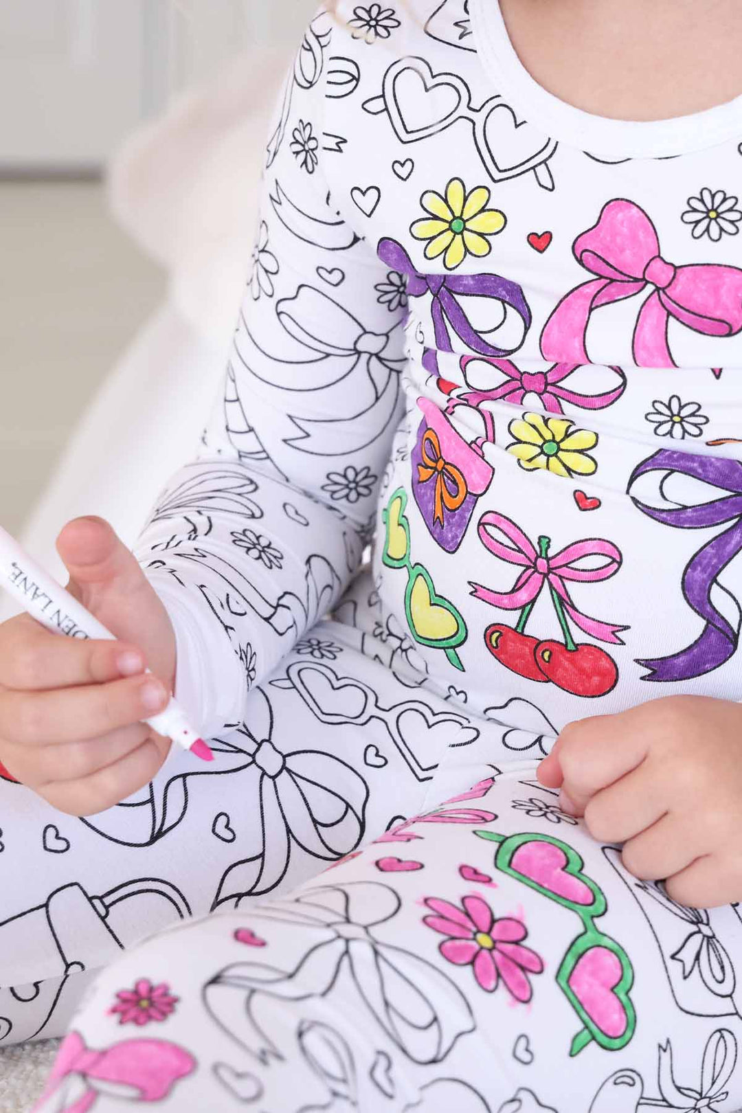 two piece pajama set for girls material girl