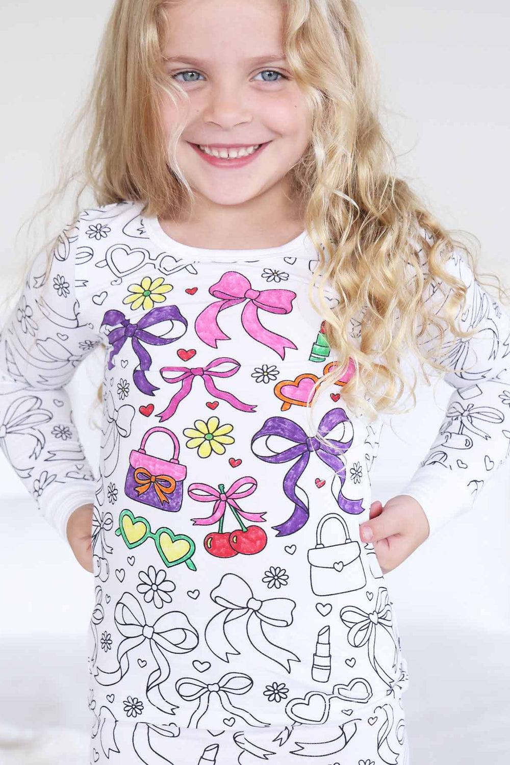 coorable bamboo pajama set for girls material girl