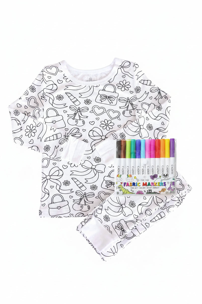 material girl two piece pajama set for girls 