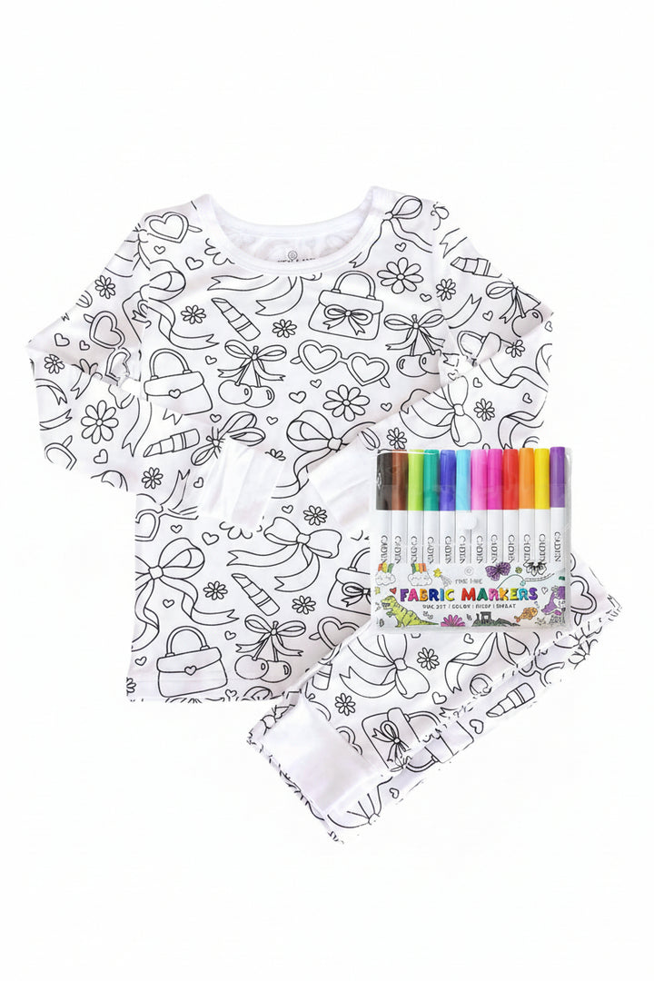 material girl two piece pajama set for girls 