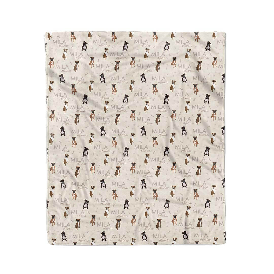 neutral personalized kids blanket with boxers