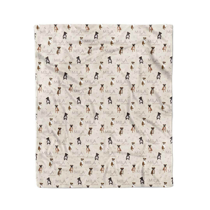 neutral personalized kids blanket with boxers