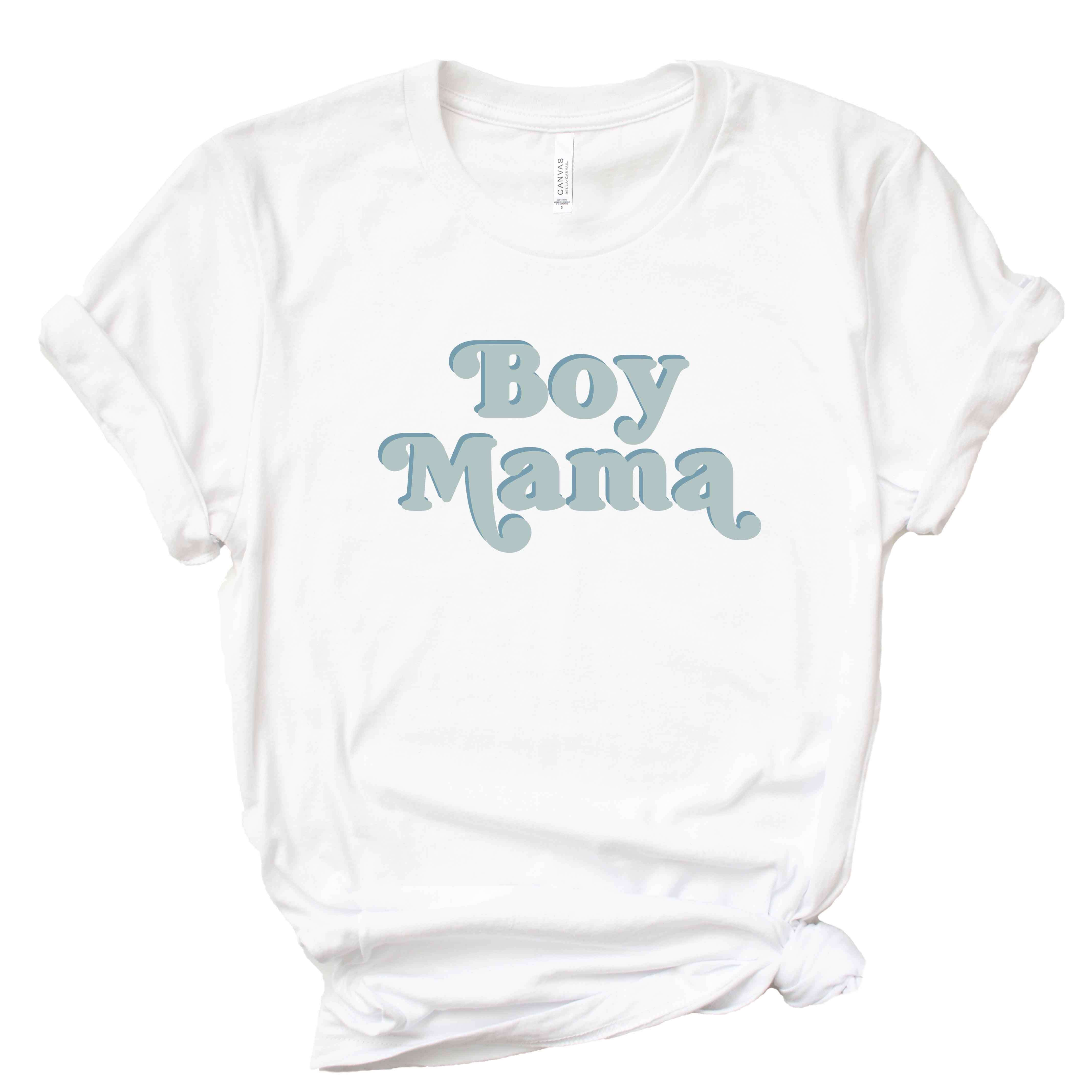 Boy Mama Graphic Tee | White