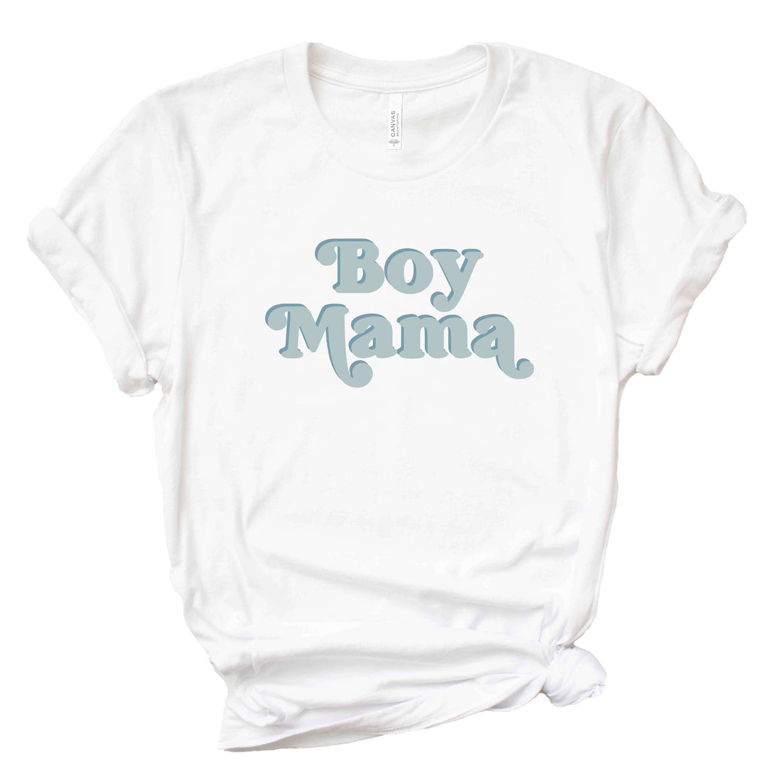 boy mama graphic tee white 