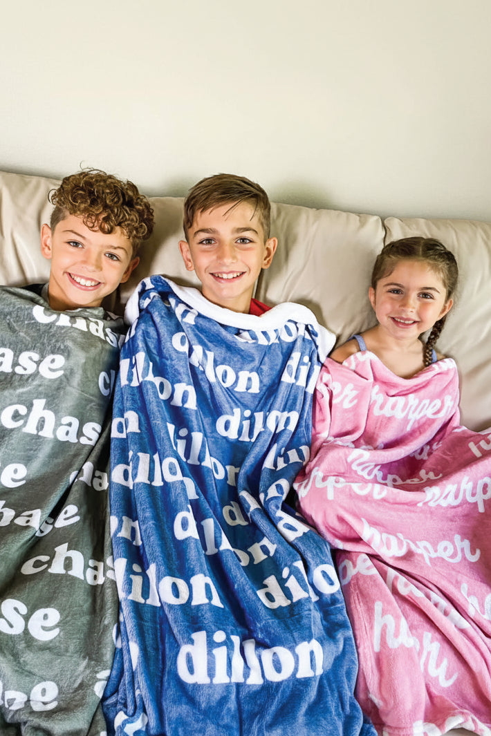 personalized color blanket tropical 
