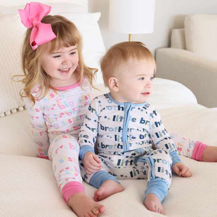 siblings pajama print