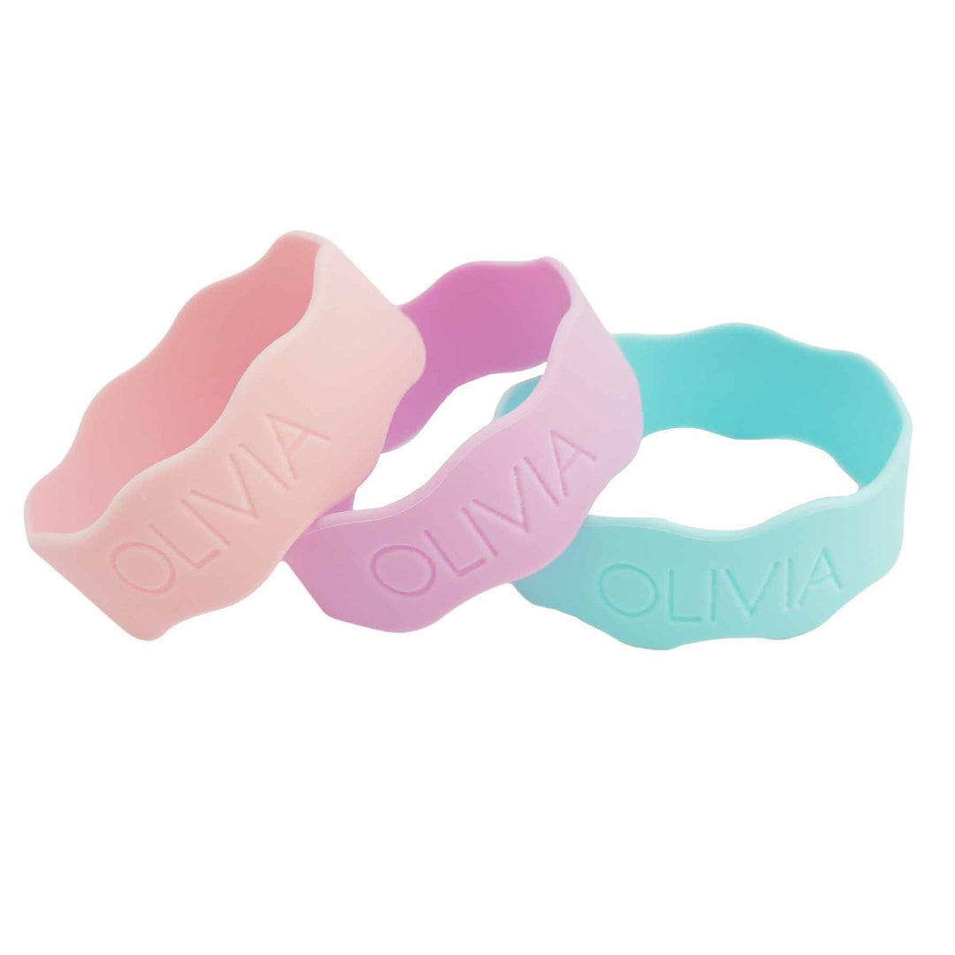 bubblegum block font silicone bottle labels personalized 