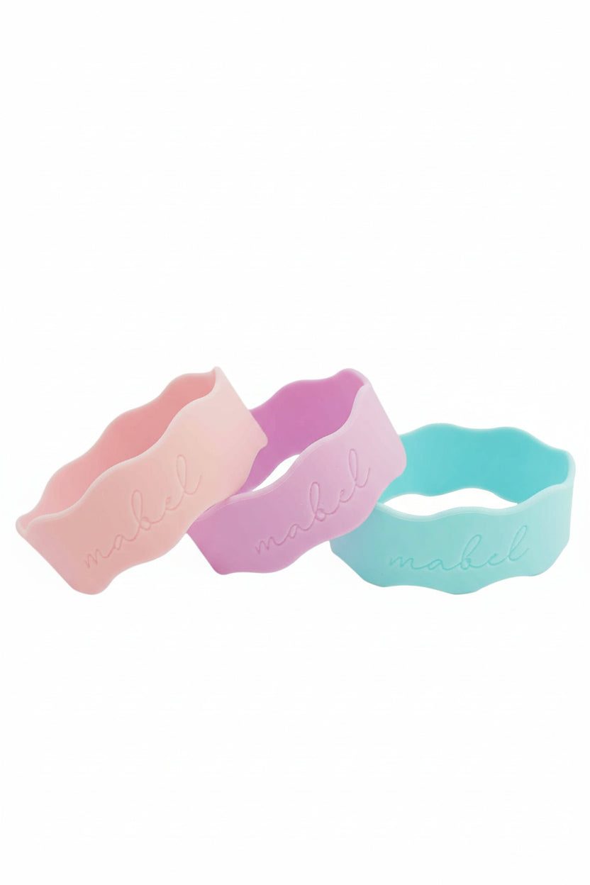 bubble gum script personalized water bottle labels
