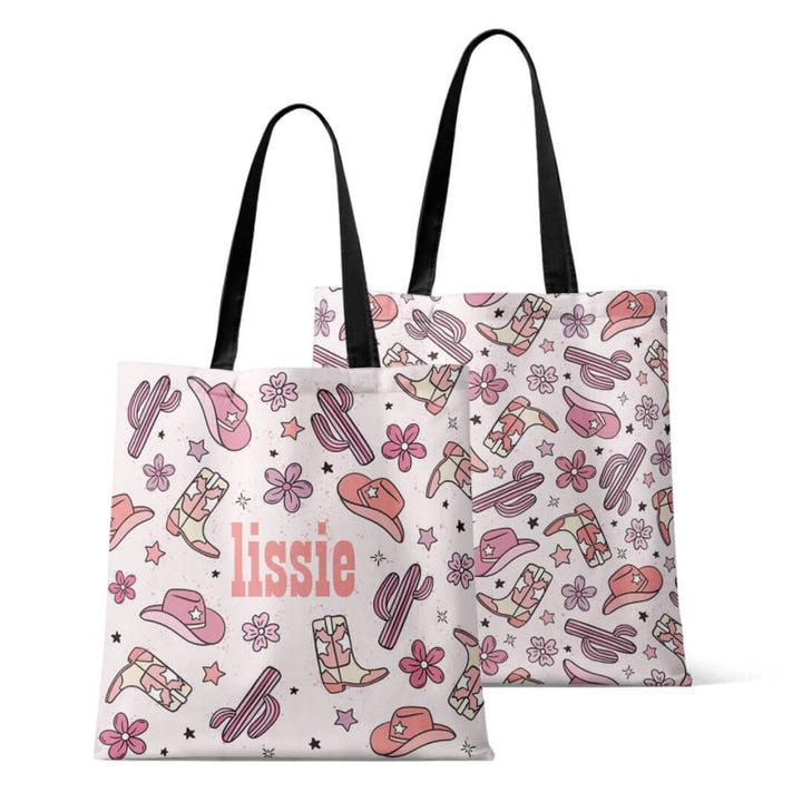 buckaroo cowgirl personalized tote