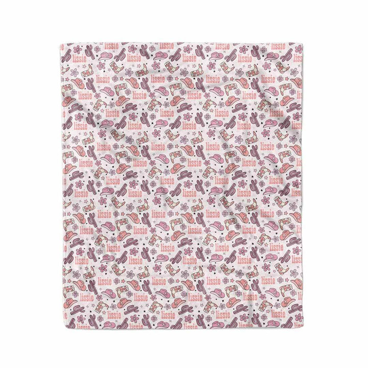 personalized kids blanket buckaroo cowgirl blanket