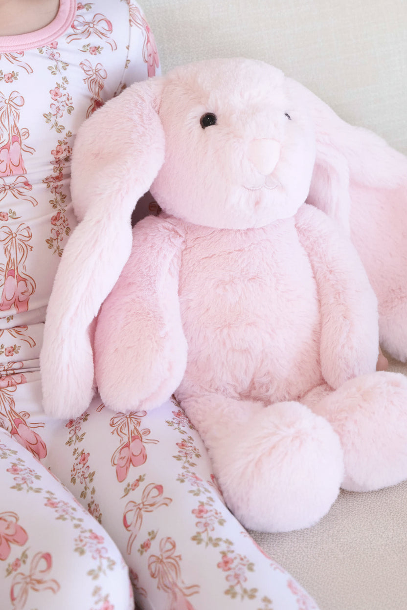 light pink plush stuffed bunny for babies 