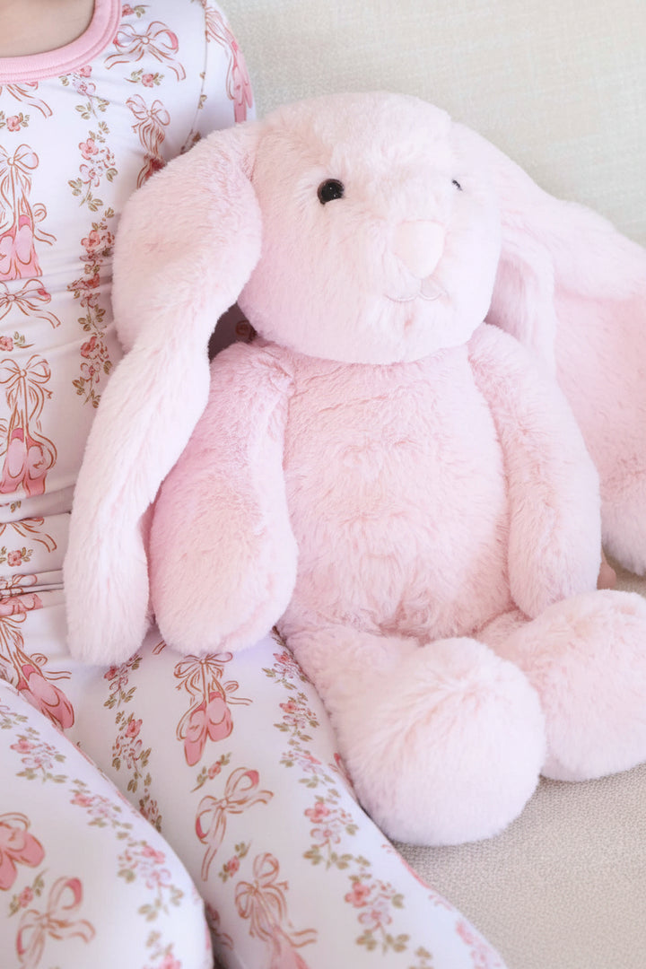 light pink plush stuffed bunny for babies 