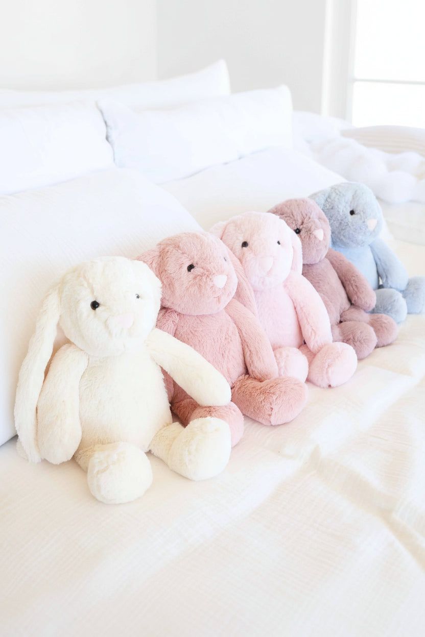 pastel colored rabbit stuffed animal for kids 