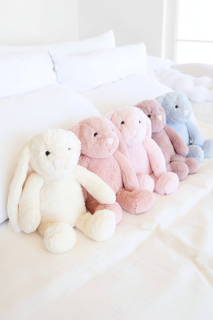 pastel colored rabbit stuffed animal for kids 