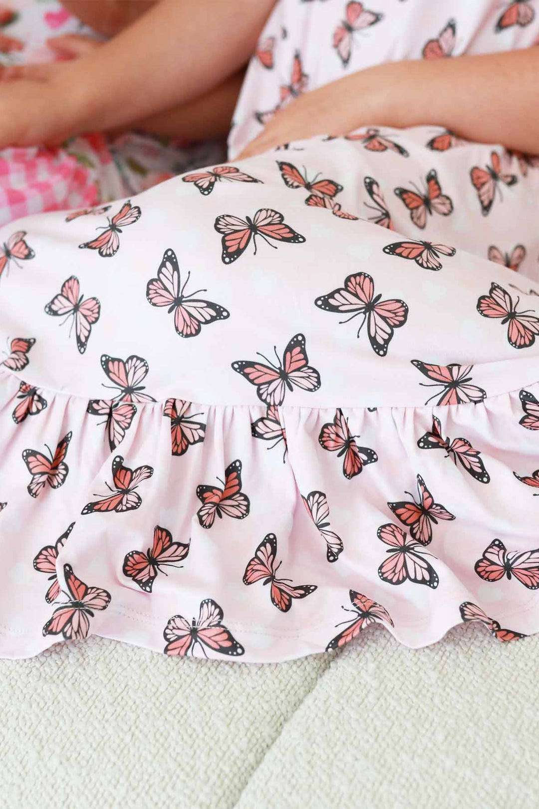 pink nightgown for girls with butterflies 